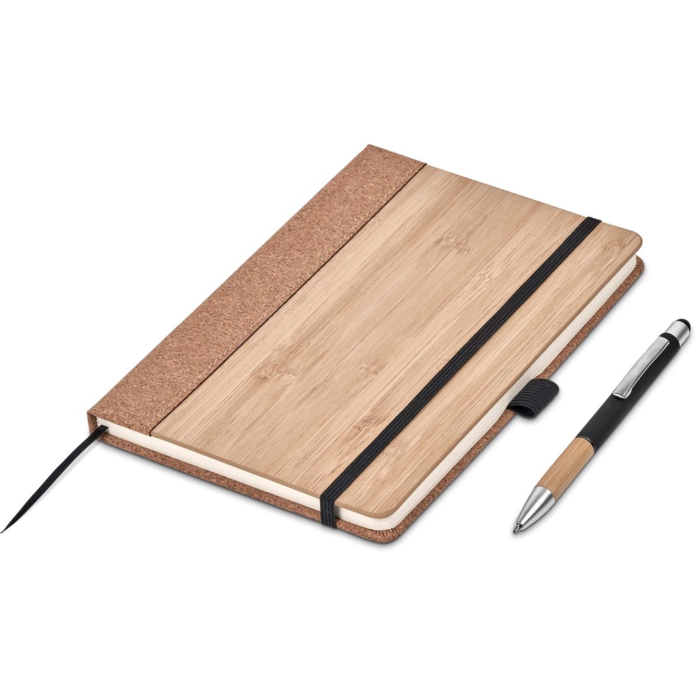 Okiyo Eri Bamboo & Cork Notebook & Pen Set - Image 3