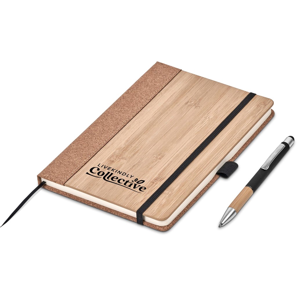 Okiyo Eri Bamboo & Cork Notebook & Pen Set - Image 7