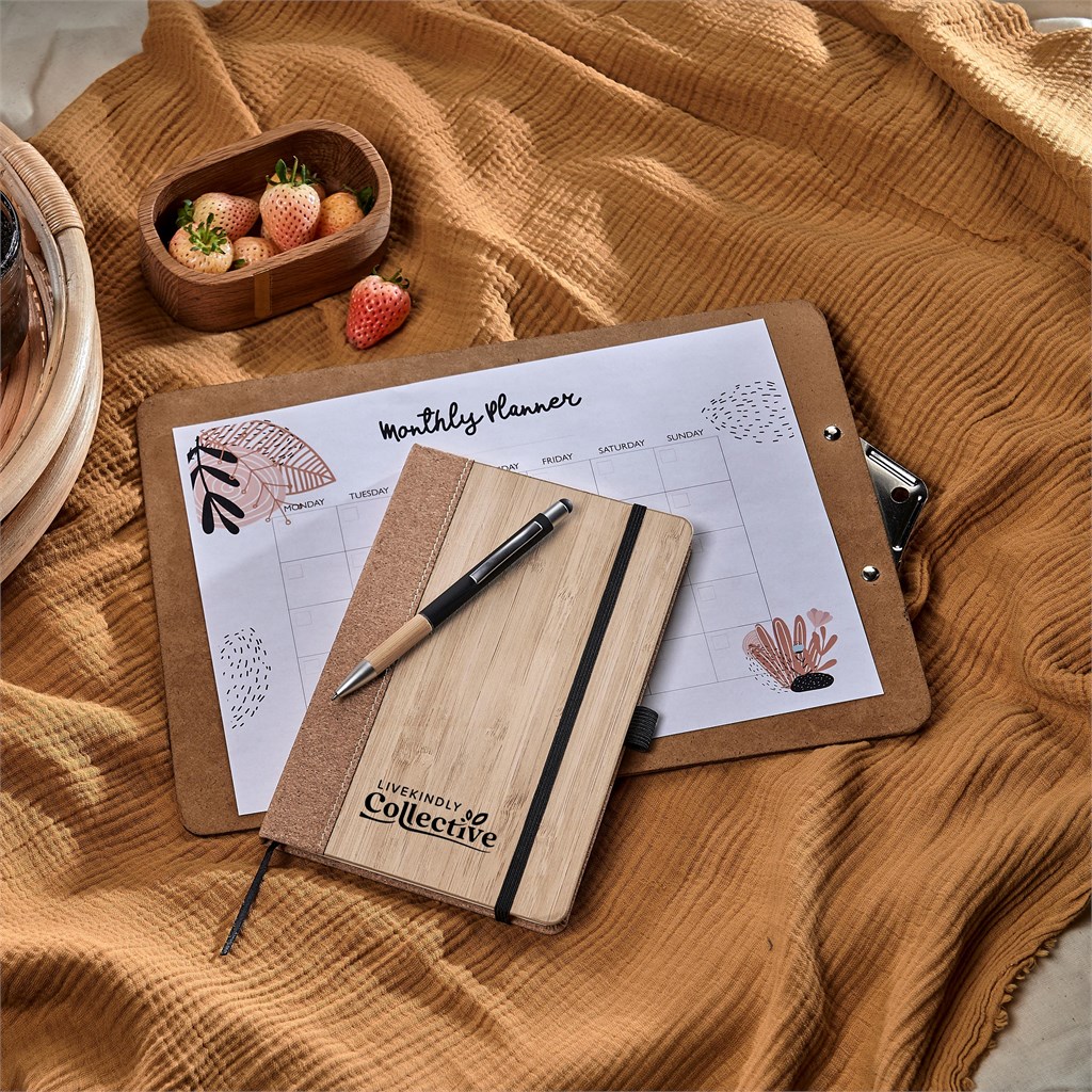 Okiyo Eri Bamboo & Cork Notebook & Pen Set - Image 12