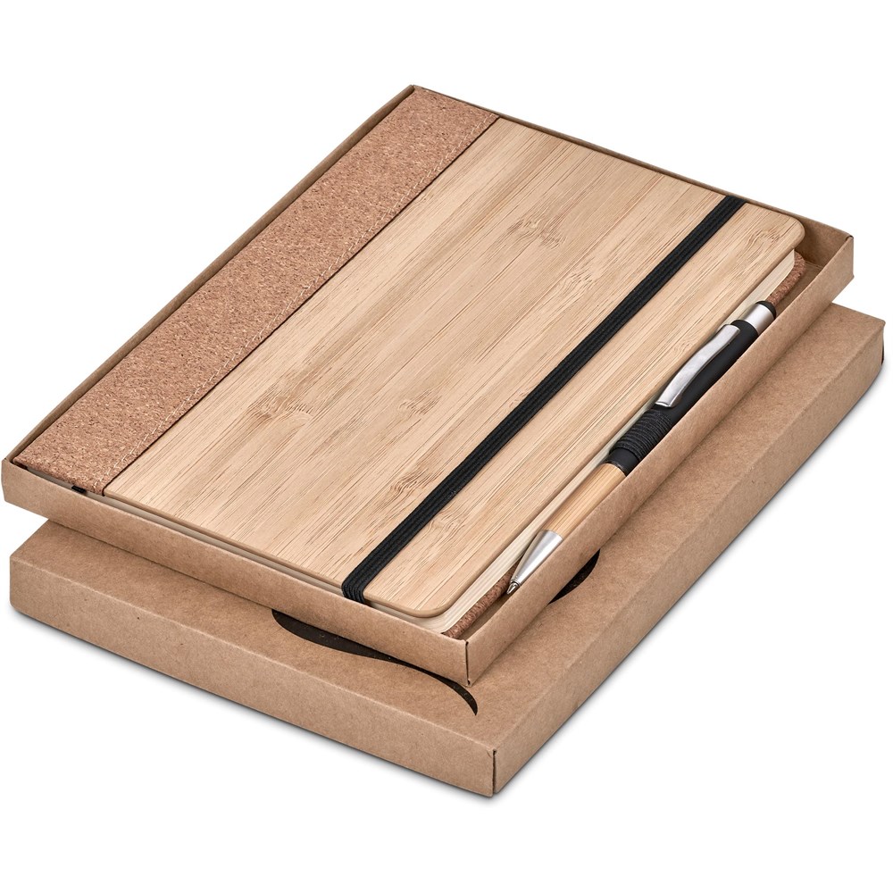 Okiyo Eri Bamboo & Cork Notebook & Pen Set - Image 9