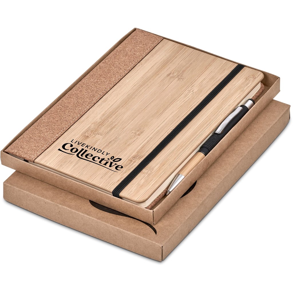 Okiyo Eri Bamboo & Cork Notebook & Pen Set - Image 10