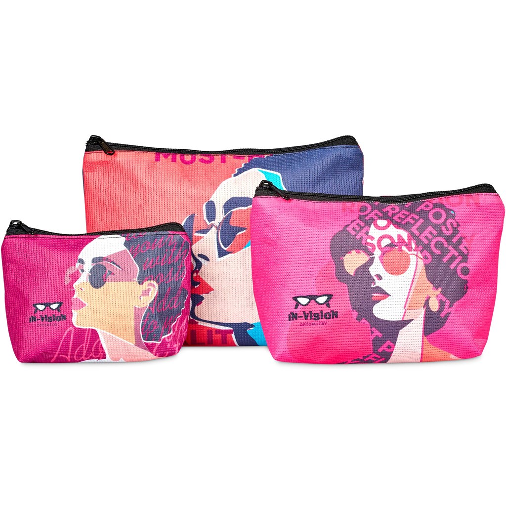 Pre-Printed Sample Hoppla Leanne Recycled PET Stitch-Bond Midi Toiletry Bag