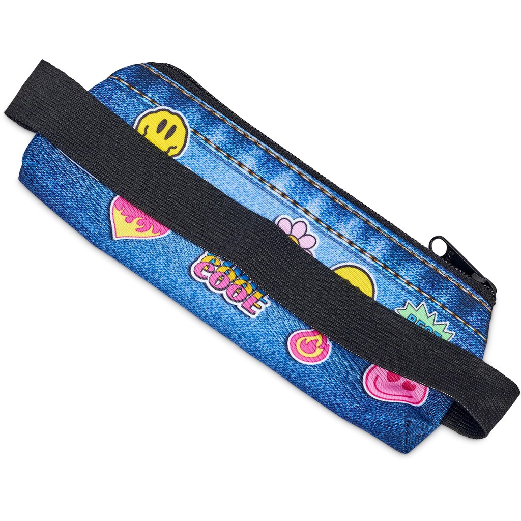 Pre-Printed Sample Hoppla Lagoon Polyester Pencil Case To Fit Over An A5 Notebook - Image 4