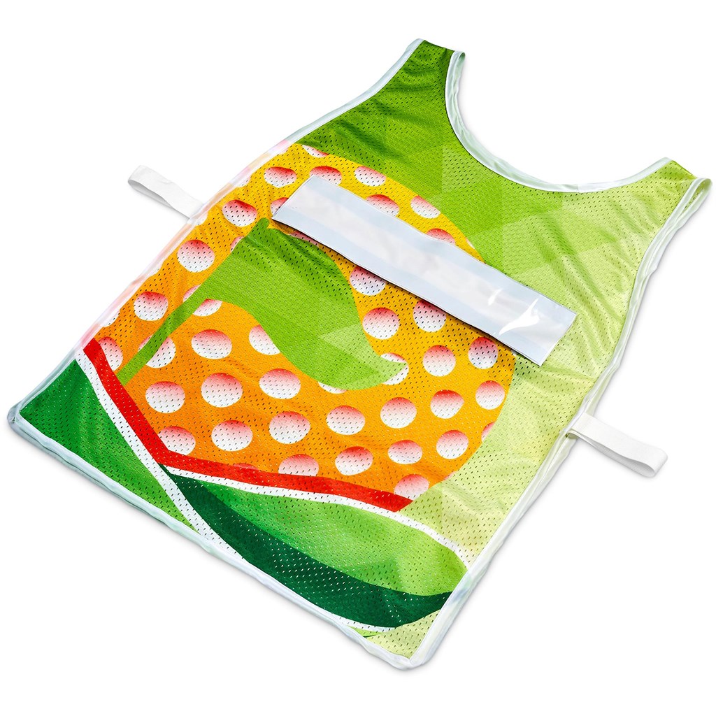 Pre-Printed Sample Hoppla Jackal Polyester Caddy Bib with PVC Name Sleeve - Image 2