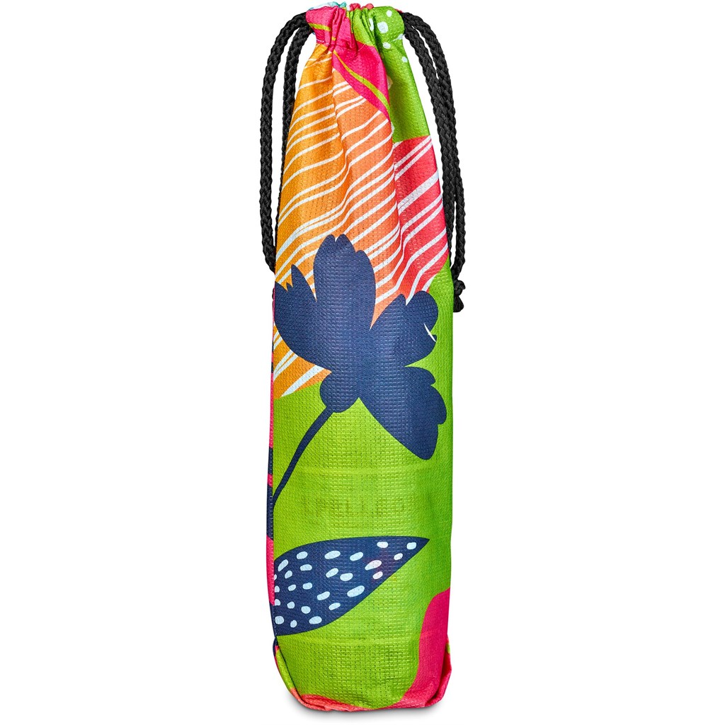 Pre-Printed Sample Hoppla Tipsy RPET Wine Bottle Drawcord Bag - Image 4