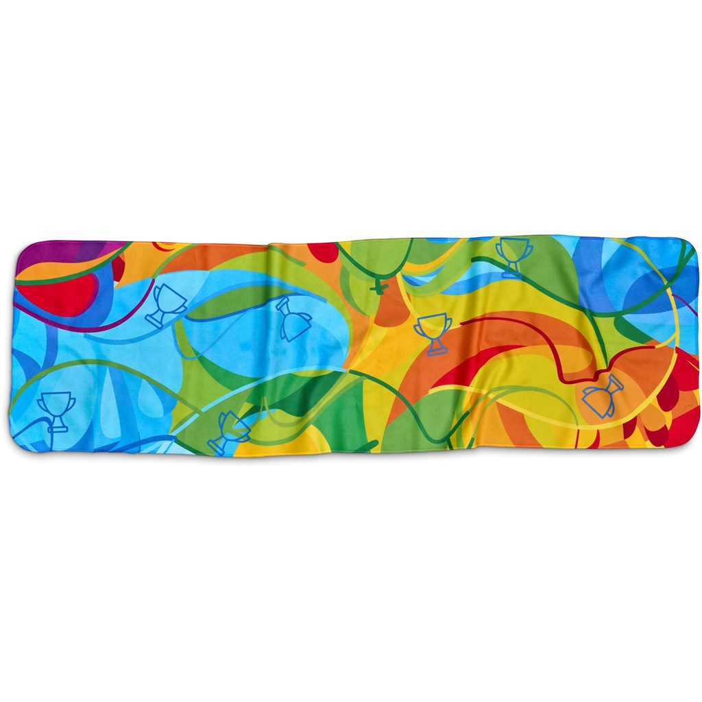 Pre-Printed Sample Hoppla Relay Sports Towel – Double-Sided Branding