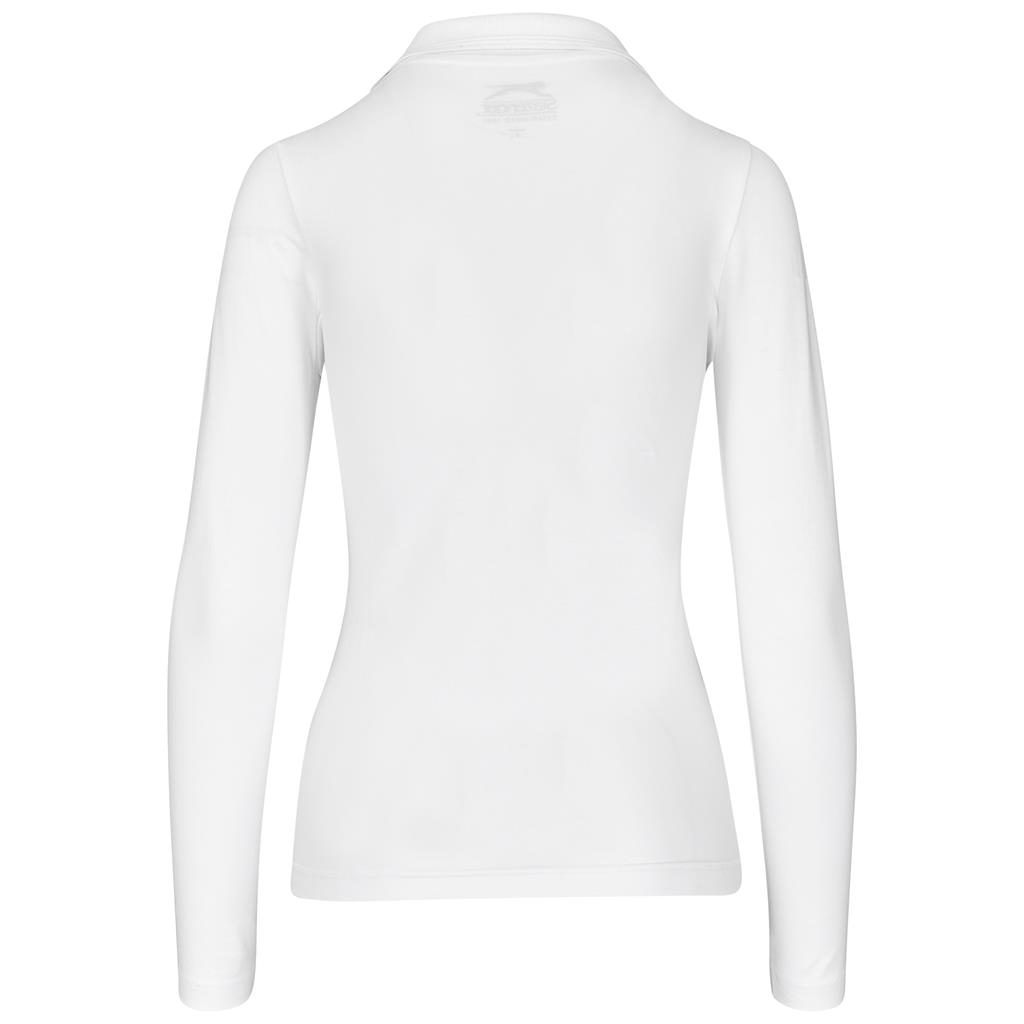 Ladies Long Sleeve Zenith Golf Shirt – White