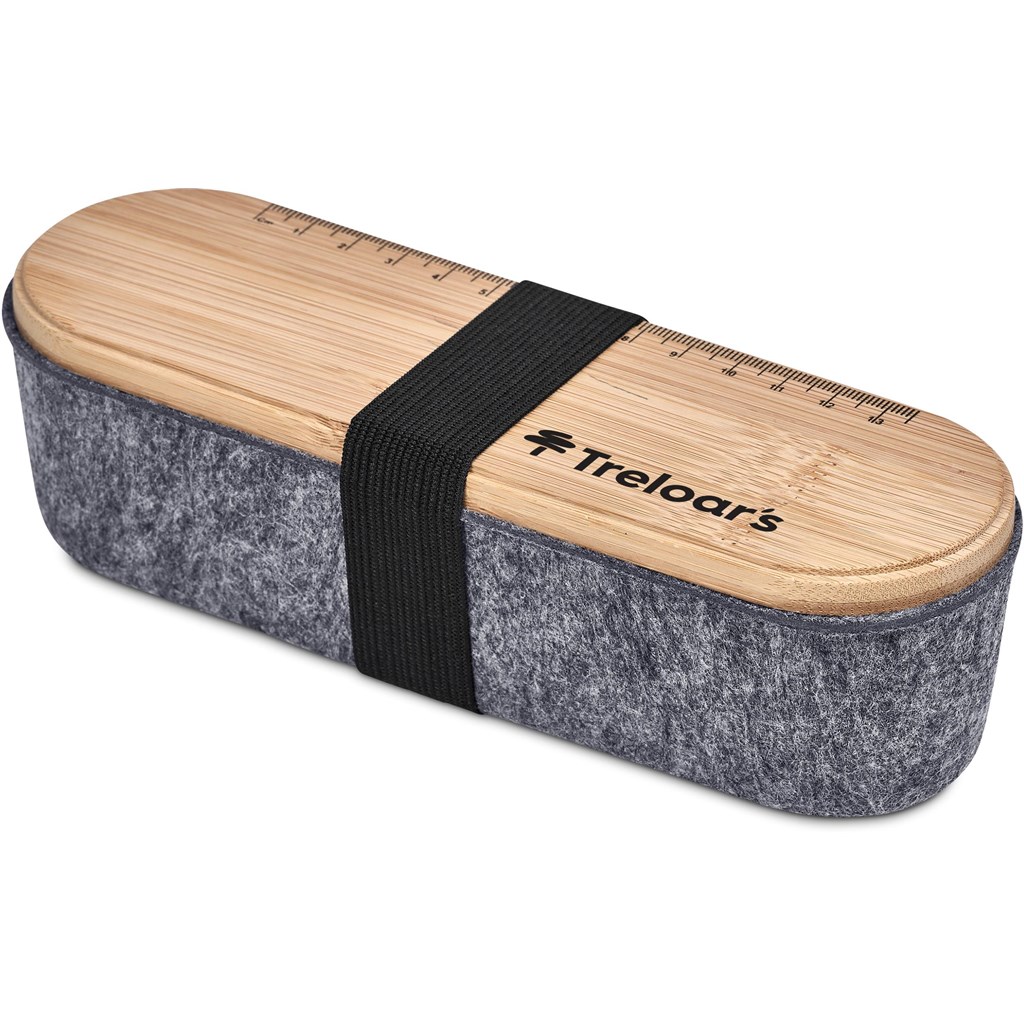 Okiyo Byoga Recycled PET Felt & Bamboo Stationery Case - Image 18