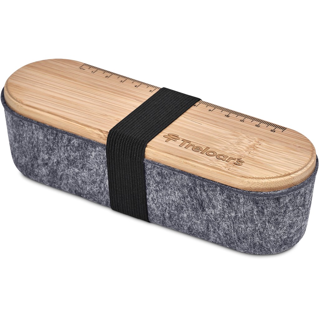 Okiyo Byoga Recycled PET Felt & Bamboo Stationery Case - Image 21
