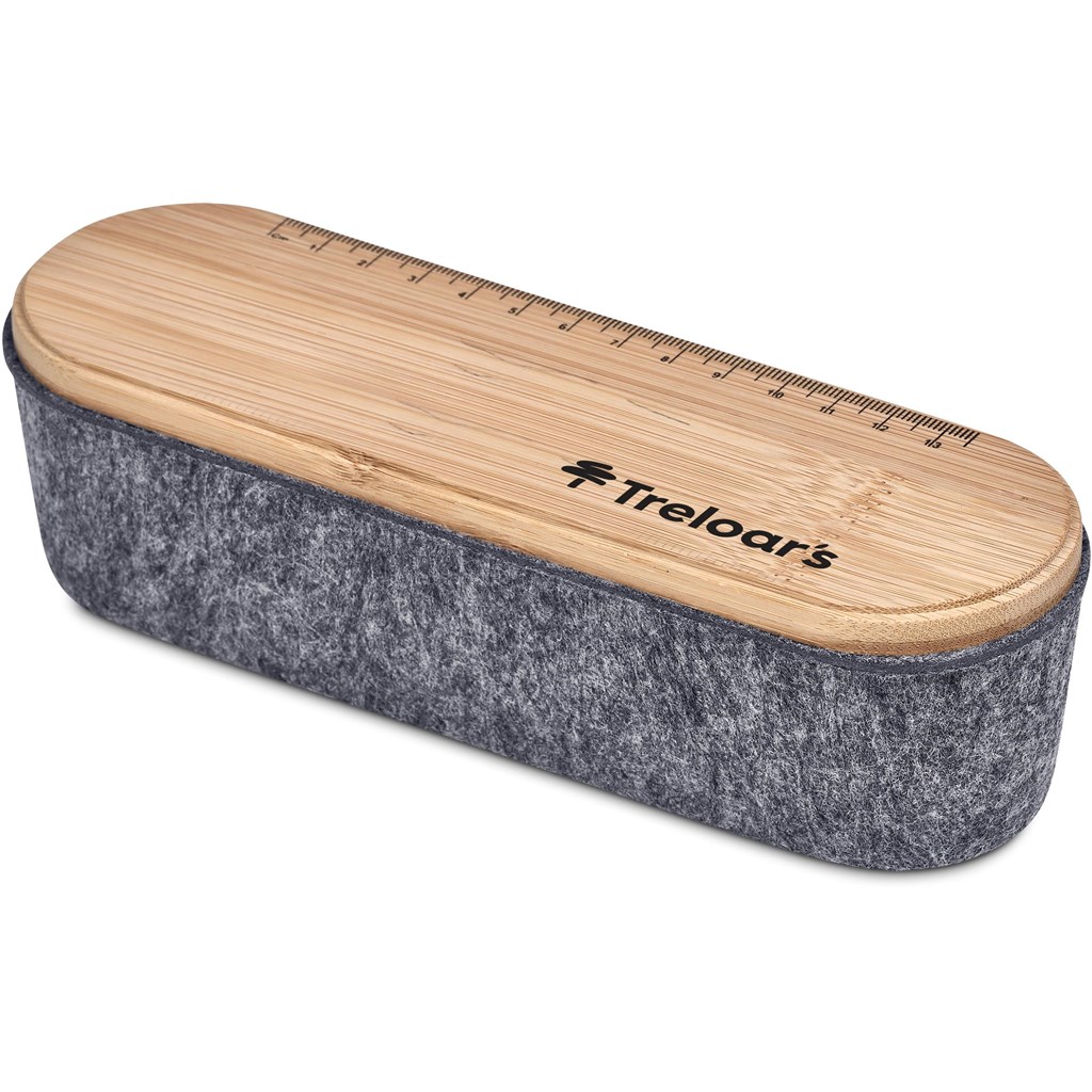 Okiyo Byoga Recycled PET Felt & Bamboo Stationery Case - Image 14
