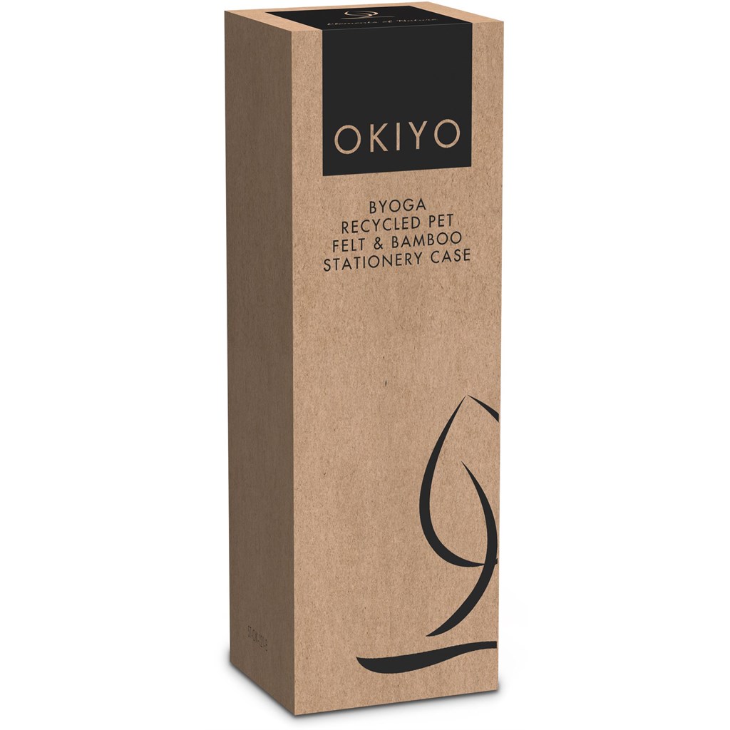 Okiyo Byoga Recycled PET Felt & Bamboo Stationery Case - Image 20