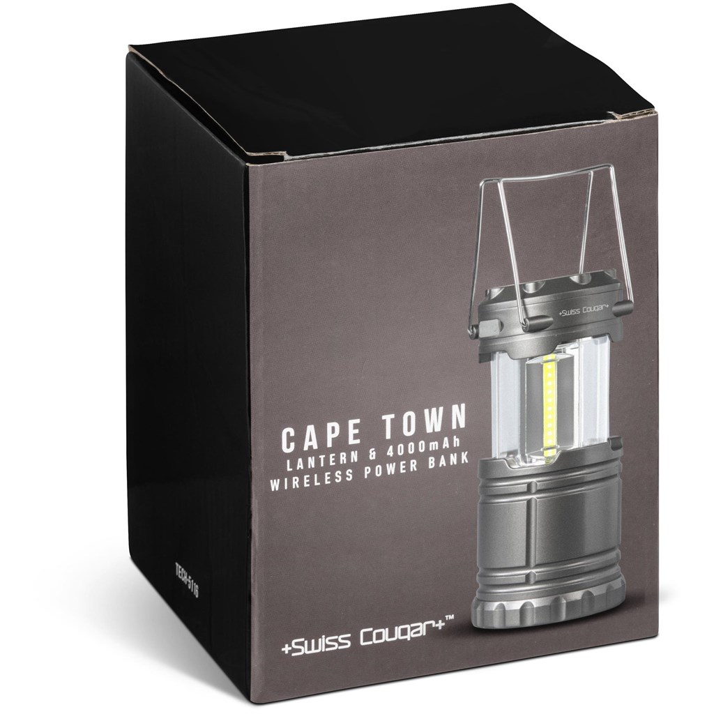Swiss Cougar Cape Town Lantern & Wireless Charging Power Bank – 4,000mAh
