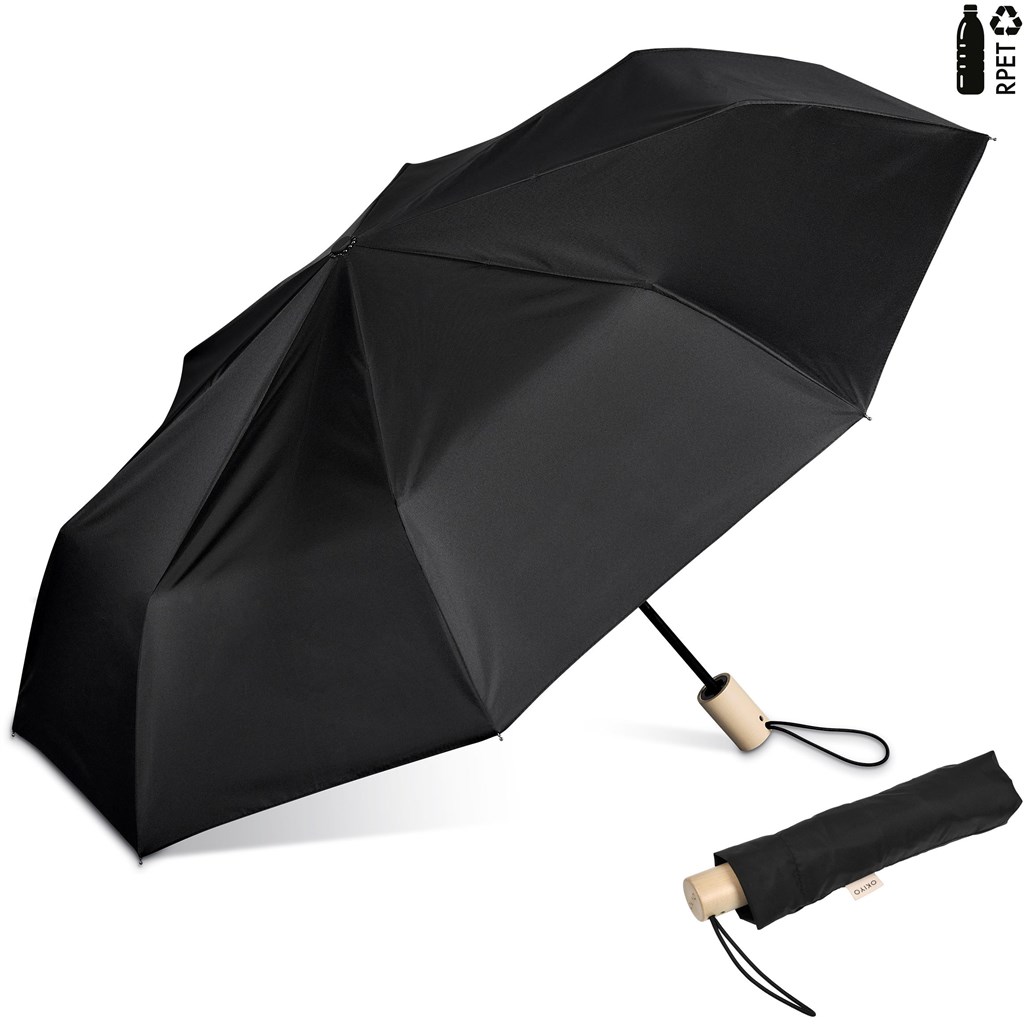 Okiyo Ameno Recycled PET Auto-Open Compact Umbrella - Image 4