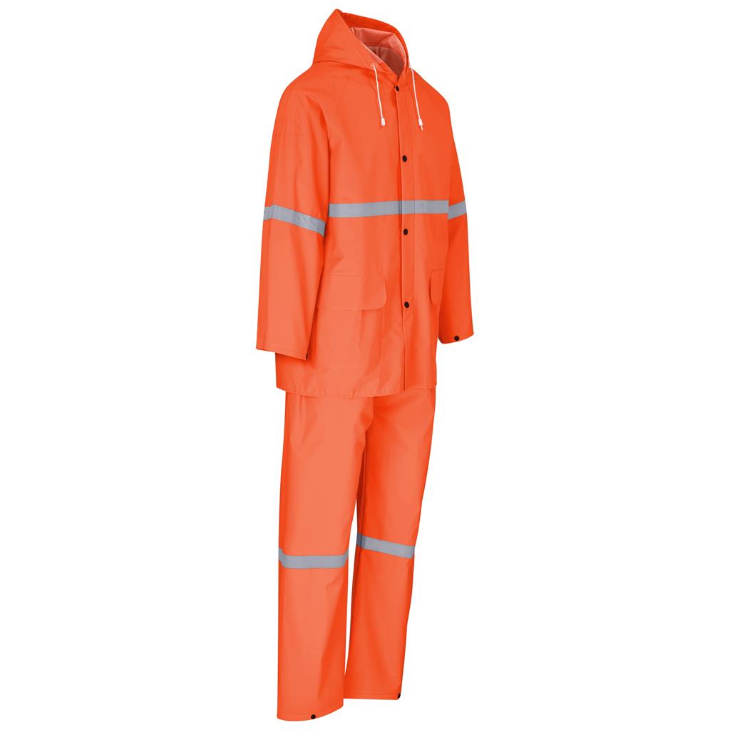 Light Duty Tornado Hi-Viz Reflective Rubberised Rainsuit – Orange